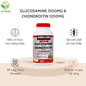 Thuốc bổ xương khớp Kirkland Signature Glucosamine 1500mg Chondroitin 1200mg 220 viên