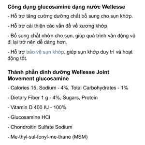 Thuốc Bổ Xương Khớp Dạng Nước  Wellesse Joint Movement Liquid Glucosamine - 1000 ml