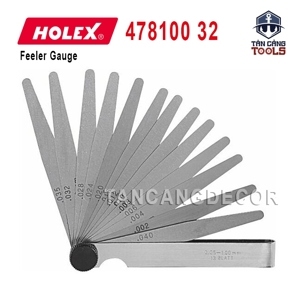 Thước căn lá đo khe hở 0.05-1.0mm Holex 478100 20