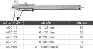 Thước cặp cơ Asaki AK-0119