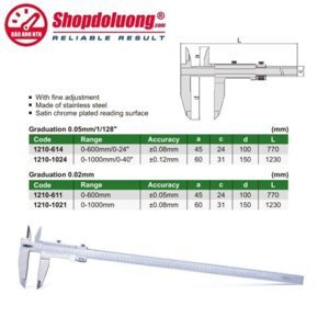 Thước cặp cơ khí INSIZE 1210-611