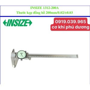 Thước cặp đồng hồ Insize 1312-200A 0-200mm