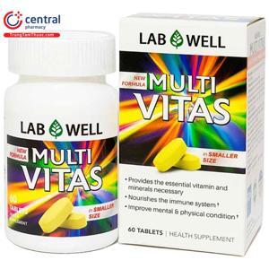 Thuốc cung cấp vitamin và khoáng chất Lab well Multi Vitas 60 viên