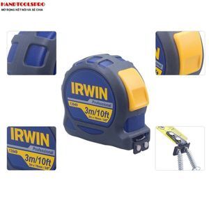 Thước cuộn bọc cao su có nam châm 3m bản 16mm IRWIN T13949