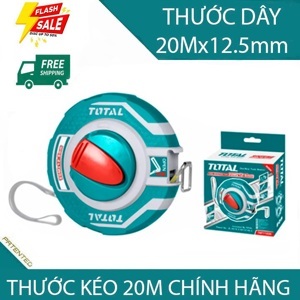 Thước dây làm bằng sợi thủy tinh Total TMTF12206 20m