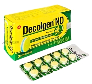 Thuốc Decolgen ND trị sổ mũi, sốt và đau đầu cho trẻ em (25 vỉ x 4 viên/hộp)