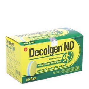 Thuốc Decolgen ND trị sổ mũi, sốt và đau đầu cho trẻ em (25 vỉ x 4 viên/hộp)