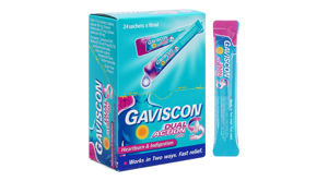 Thuốc điều trị bệnh đau, trào ngược dạ dày Gaviscon Dual Action (24 gói x 10ml/hộp)