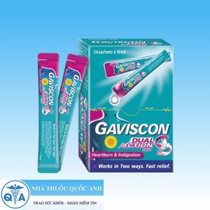 Thuốc điều trị bệnh đau, trào ngược dạ dày Gaviscon Dual Action (24 gói x 10ml/hộp)