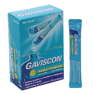 Thuốc điều trị bệnh đau, trào ngược dạ dày Gaviscon Dual Action (24 gói x 10ml/hộp)