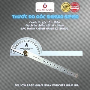 Thước đo góc Shinwa 62490, 100mm