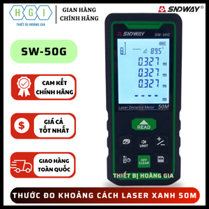 Thước đo khoảng cách bằng tia laser SNDWAY SW-50G (tia xanh 50m)