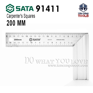 Thước Ê ke vuông 20cm/8 in Sata 91411
