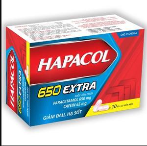 Thuốc giảm đau – hạ sốt Hapacol Extra (10 vỉ x 10 viên/hộp)