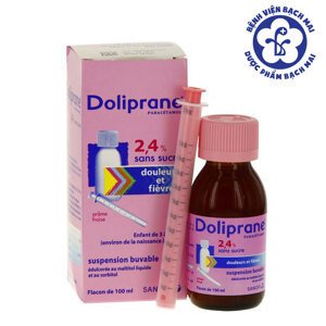 Thuốc hạ sốt Doliprane 2,4% dạng siro 100ml