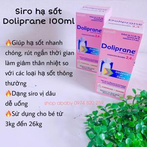 Thuốc hạ sốt Doliprane 2,4% dạng siro 100ml