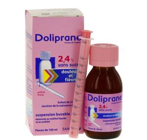 Thuốc hạ sốt Doliprane 2,4% dạng siro 100ml