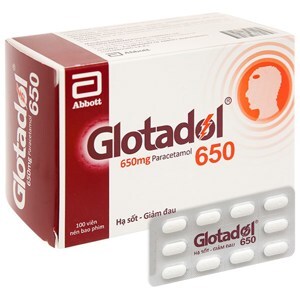 Thuốc hạ sốt, giảm đau Glotadol 650 (10 vỉ x 10 viên/hộp)