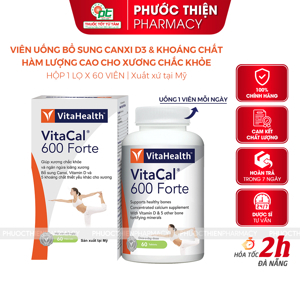 Thuốc hỗ trợ xương chắc khỏe Vitahealth vitacal 600 forte