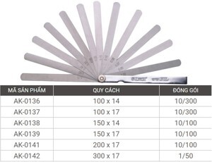 Thước lá đo khe hở Asaki AK-0138