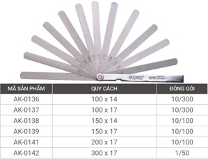 Thước lá đo khe hở Asaki AK-0141