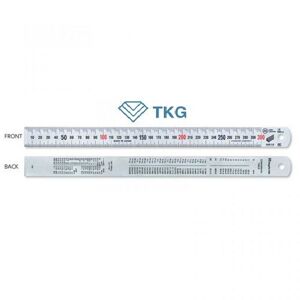 Thước lá inox mạ bạc Niigataseiki SV-300KD 30cm