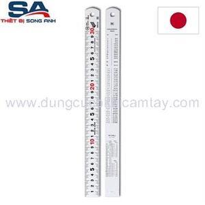 Thước lá inox mạ nhũ bạc vạch kaidan Niigata SV-30KD