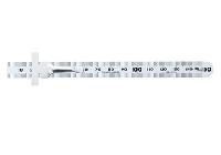 Thước lá inox mạ nhũ bạc15cm 13242