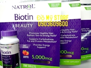 Thuốc mọc tóc Biotin 5000 mcg fast dissolve 250 viên