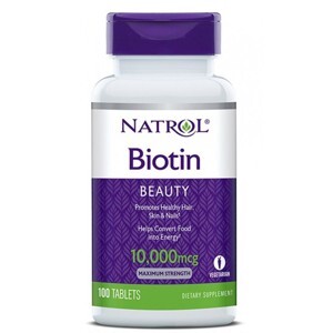 Thuốc ngậm mọc tóc Natrol Biotin Maximum Strength 10000 mcg