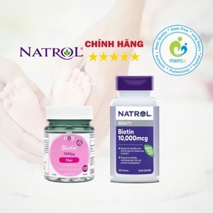 Thuốc ngậm mọc tóc Natrol Biotin Maximum Strength 10000 mcg