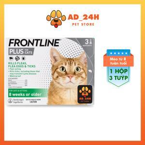 Thuốc nhỏ gáy tri ve rận cho mèo Frontline Plus Cat
