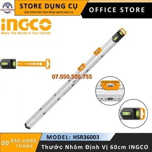 Thước nhôm định vị Ingco HSR36003