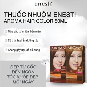 Thuốc nhuộm tóc Enesti Aroma Hair Color Cream màu vàng tự nhiên 5/3