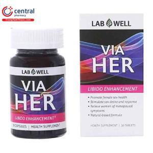 Thuốc tăng cường sinh lý nữ Lab well Via Her 60 viên