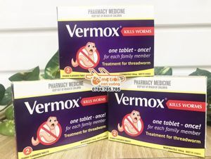 Thuốc tẩy giun Vermox socola Úc 4 viên