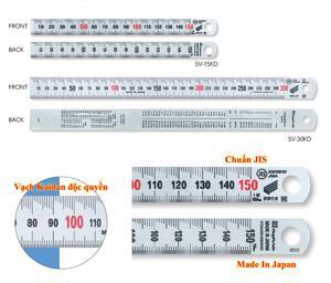 Thước thép thẳng kèm chốt chặn Niigata Seiki SV-300DKD