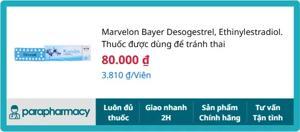 Thuốc Tránh Thai Marvelon 0.15Mg Dùng Hằng Ngày (21 Viên)