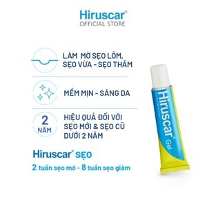 Thuốc trị sẹo Hiruscar gel 5g