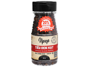 Tiêu đen hạt Vipep hũ 50g