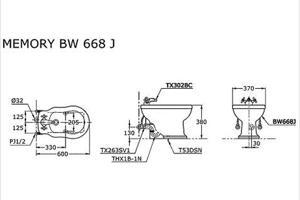 Tiểu nữ TOTO BW668J#W/T53DSR#W