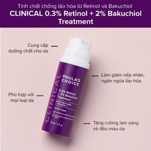 Tinh chất chống lão hóa từ Retinol và Bakuchiol Paula's Choice Clinical 0.3% Retinol + 2% Bakuchiol 5ml