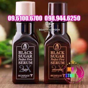 Tinh chất dưỡng đầu tiên chiết xuất đường đen và rượu gạo tinh chất Skinfood Black Sugar Perfect First Serum 2X Light 120ml