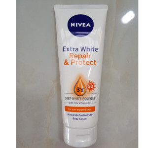 Tinh chất giúp săn da và dưỡng trắng tức thì Nivea Instant White Firming Body Serum SPF50A++ 180ml