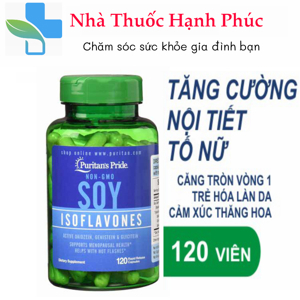 Tinh chất mầm Đậu Nành estrogen Non-GMO Soy Isoflavones 750 mg 120 viên