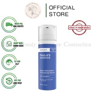 Tinh chất ngăn ngừa lão hóa chuyên sâu cho da khô Paula's Choice Resist Super Antioxidant Concentrate Serum 30ml