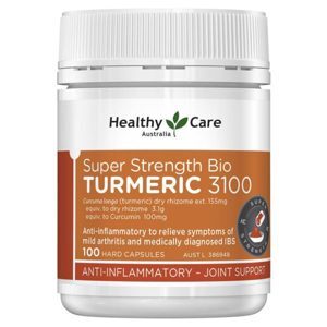 Tinh chất nghệ chữa lành vết thương giảm đau Healthy Care Turmeric 3000 100 Capsules