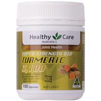Tinh chất nghệ chữa lành vết thương giảm đau Healthy Care Turmeric 3000 100 Capsules