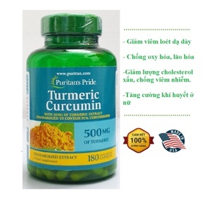 Tinh chất nghệ vàng curcumin puritan's pride 500mg hộp 180 viên của Mỹ