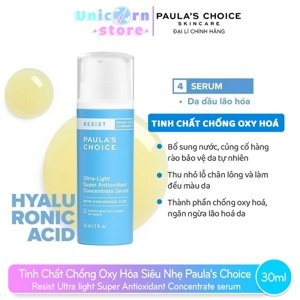 Tinh chất tái tạo da, chống lão hóa Paula’s Choice Resist Ultra Light Super Antioxidant Concentrate Serum 30ml